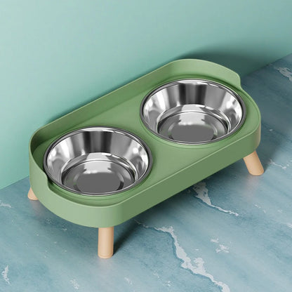 Gamelle surélevée double pour chien et chat – 2 bols amovibles