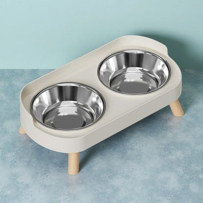 Gamelle surélevée double pour chien et chat – 2 bols amovibles