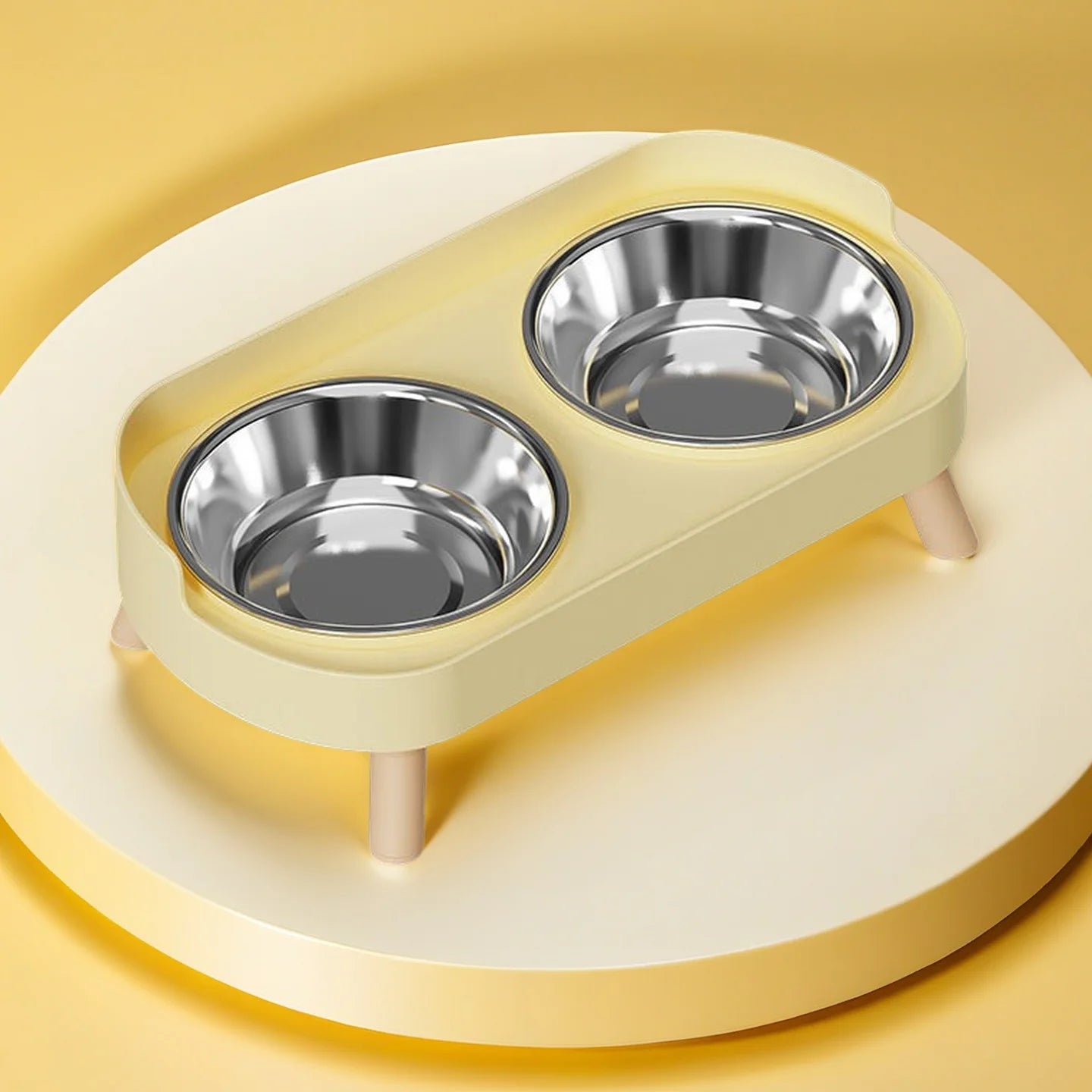 Gamelle surélevée double pour chien et chat – 2 bols amovibles