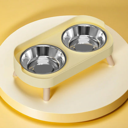 Gamelle surélevée double pour chien et chat – 2 bols amovibles